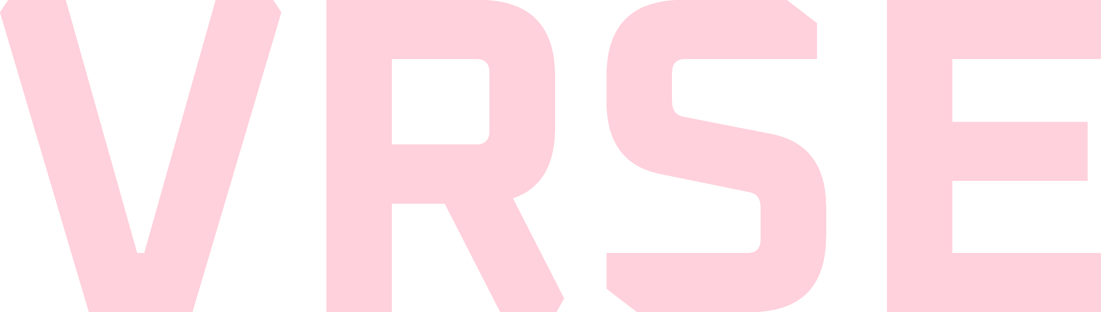 VRSE logo, pastel, horizontal.